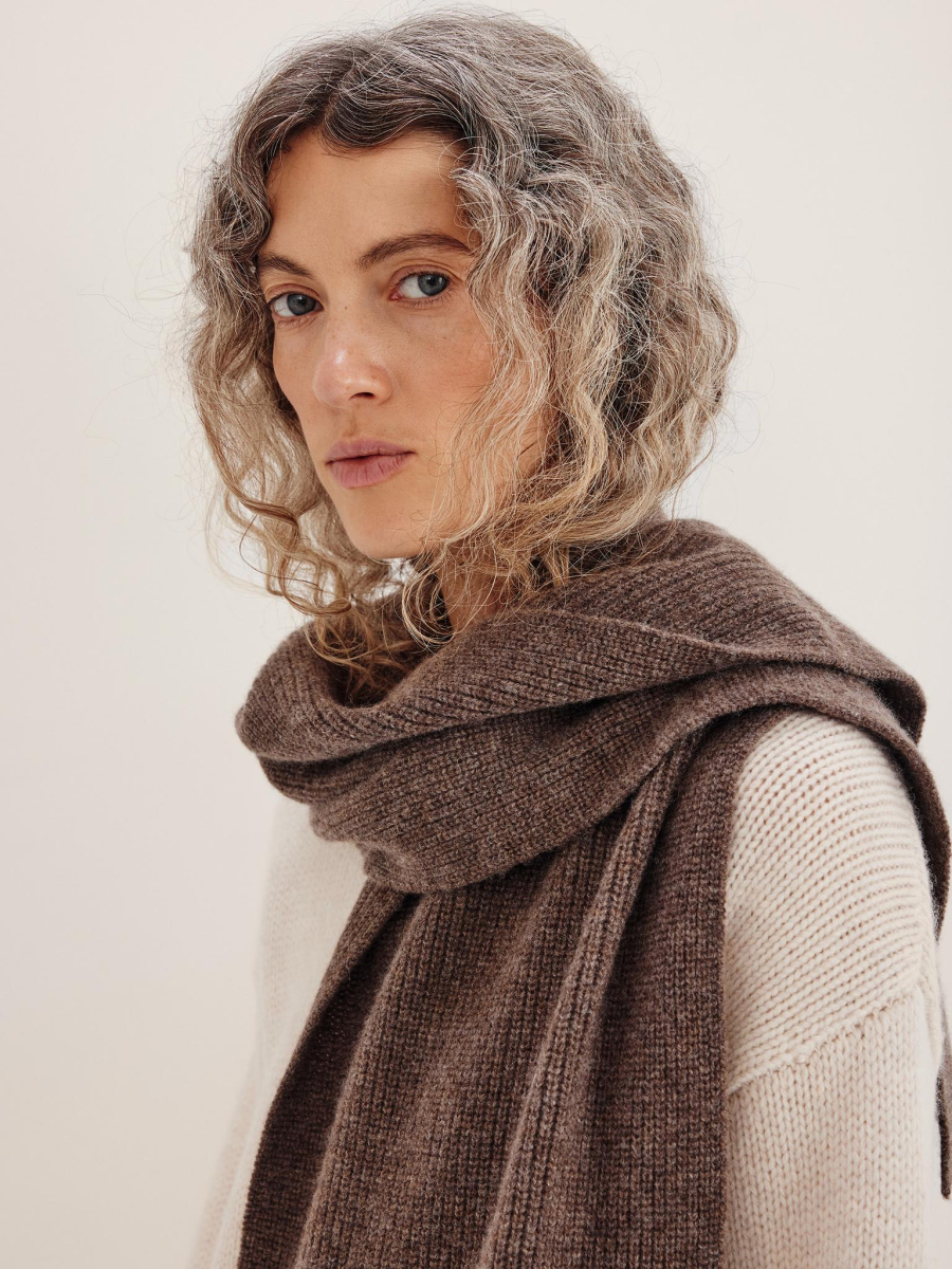 Шарф кашемировый Chaika, цвет: Кофейный SF-16 купить онлайн