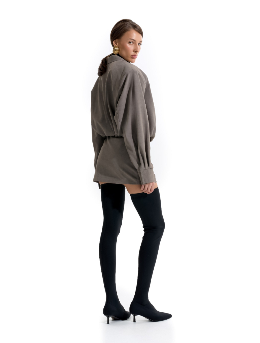 Юбка из замшевой ткани ANOTHER SELECT, цвет: графит, 00016 купить онлайн