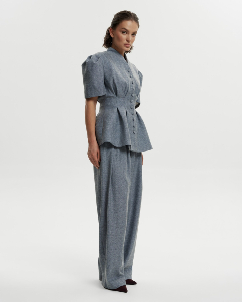 Жакет с коротким рукавом ELIZABETH BLUE JEAN YONS, цвет: голубой,  купить онлайн