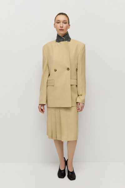 Жакет двубортный AROUND, цвет: бежевый, 2525_25TWVE02 купить онлайн