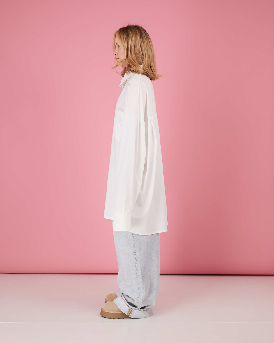 Рубашка макси овер #5 TABOO, цвет: белый, Rub05 купить онлайн