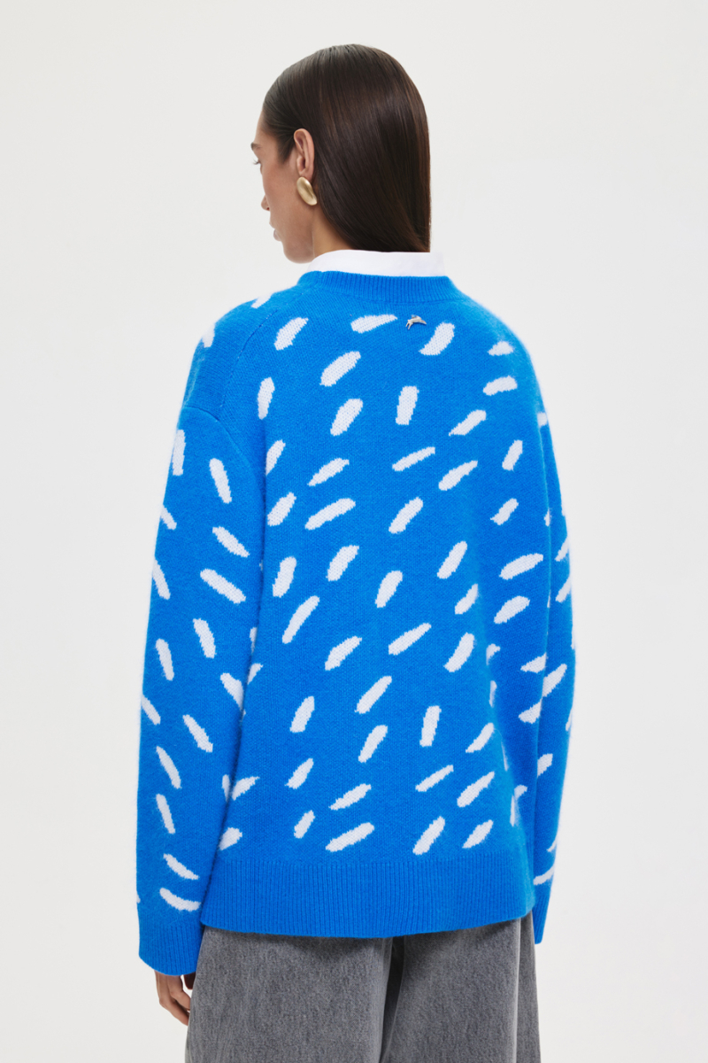 Джемпер с жаккардовым рисунком DREAMS BY ALENA AKHMADULLINA, цвет: синий, 225104140304281/704000 купить онлайн
