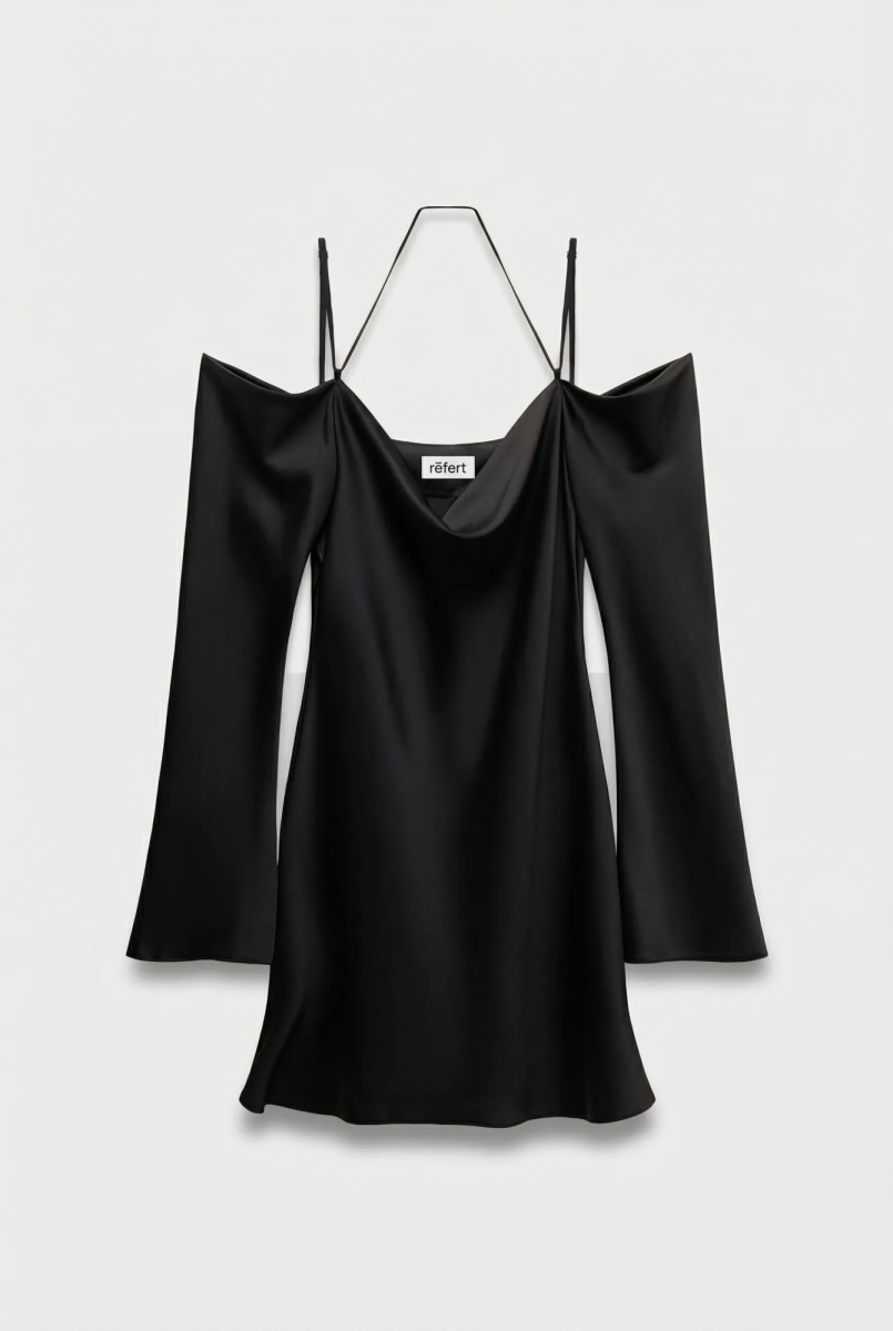 Платье с качелью и на бретелях