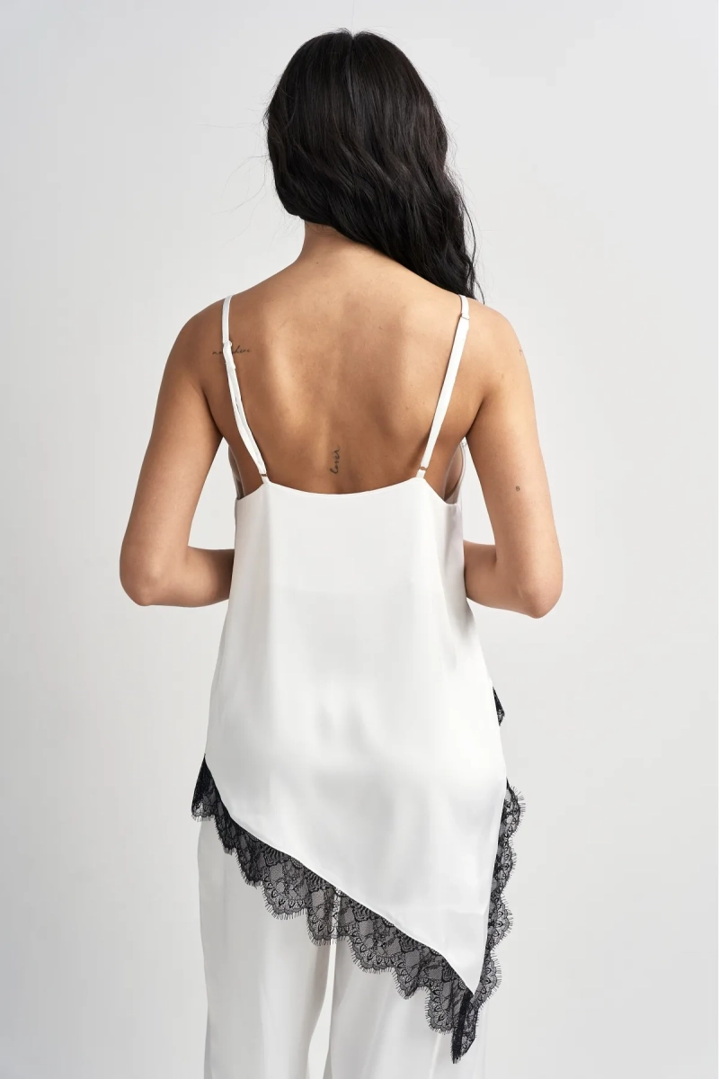 Топ с кружевом Erist store, цвет: белый, НФ-00003474 купить онлайн