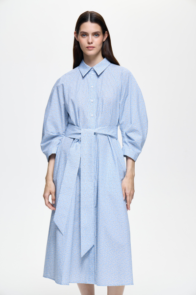 Платье-рубашка с лого-паттерном DREAMS BY ALENA AKHMADULLINA, цвет: голубой, 126102070204615/211000 купить онлайн