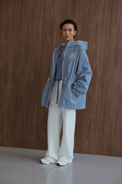 Парка на затяжках Мини, цвет: индиго, НФ-00000488 купить онлайн