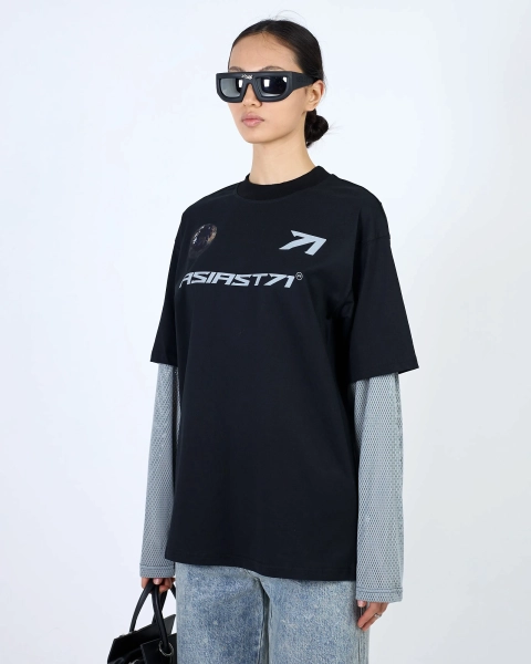 Лонгслив JERSEY MESH SLEEVES BLACK ASIA ST 71, цвет: Черный, Ast71.lsleevs-jersey-mesh-bl купить онлайн