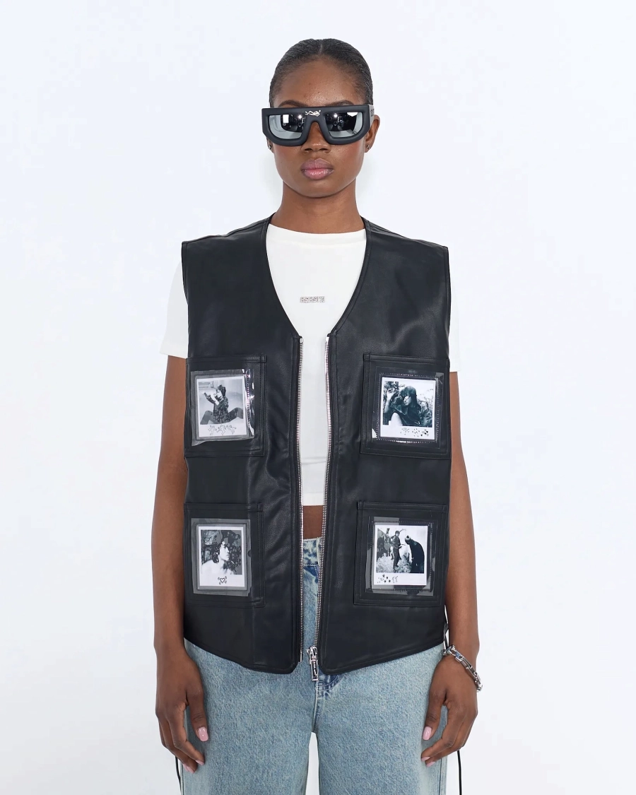 Безрукавка KINO POCKET VEST ECO LEATHER BLACK ASIA ST 71, цвет: Черный, Ast71.kino-pocket-vest-leather купить онлайн