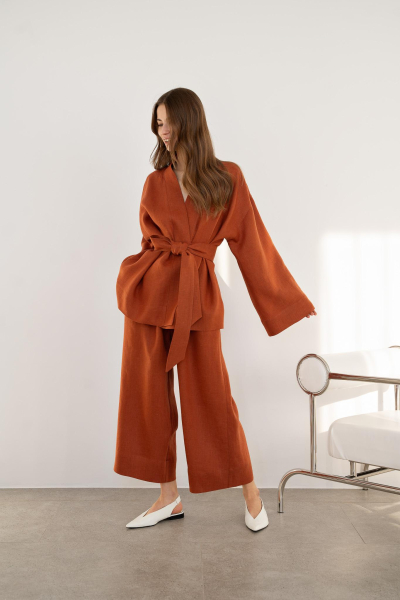 Костюм Annie Terracotta PURE LINEN, цвет: терракот  |новая коллекция купить онлайн