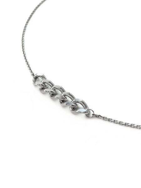 Серебряное колье-чокер «Зацепила» SBLESKOM, цвет: серебро, 11659 купить онлайн