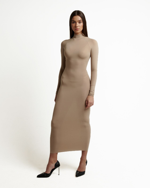 Платье-миди обтягивающее ASIA ST 71, цвет: бежевый, Ast71.skin-dress-beige купить онлайн