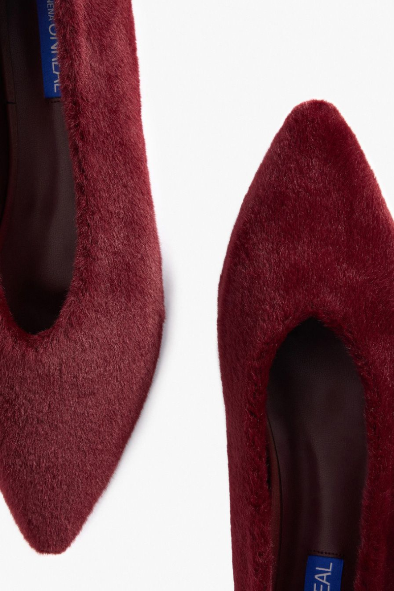 Балетки из экомеха Lera Nena, цвет: Бордовый LNU.106.18618.330 купить онлайн