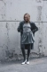 Юбка - шорты со сборкой Grey issju, цвет: серый,  со скидкой купить онлайн