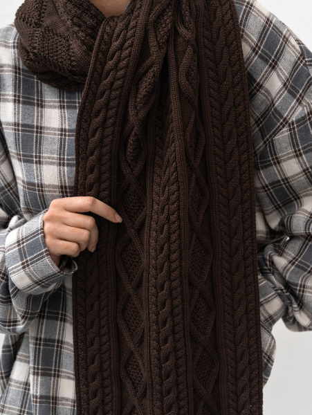 Шарф Tresse TRES, цвет: коричневый НФ-00002472 купить онлайн