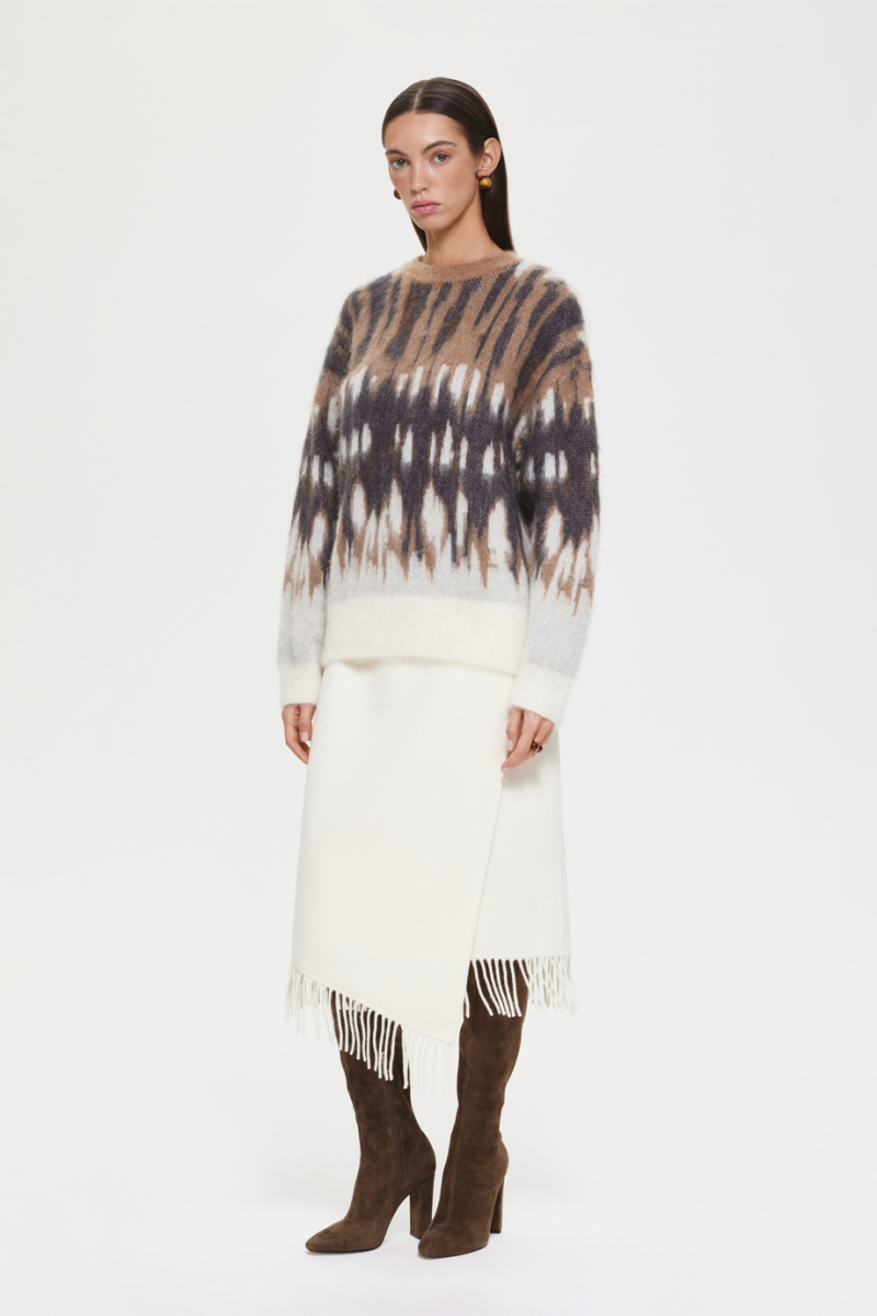 Шерстяная юбка DREAMS BY ALENA AKHMADULLINA, цвет: молочный, 225108100204259/113000 купить онлайн