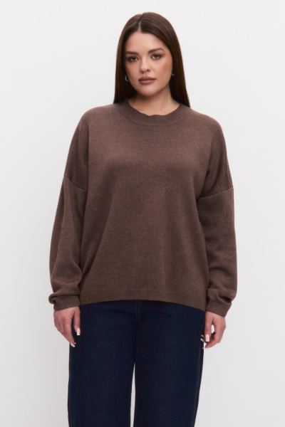 Джемпер вязаный с круглым вырезом