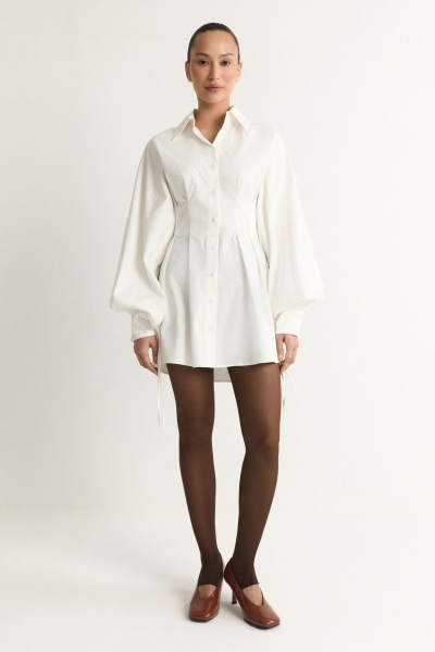 Платье из смесового хлопка TOPTOP, цвет: белый, TT.010.10818.100 купить онлайн