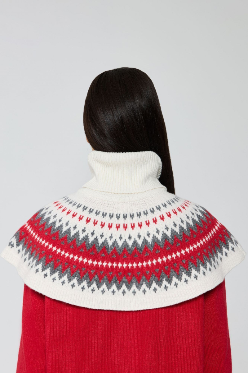 Манишка с узором из смесового кашемира