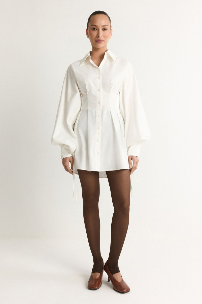 Платье из смесового хлопка TOPTOP, цвет: белый, TT.010.10818.100 купить онлайн