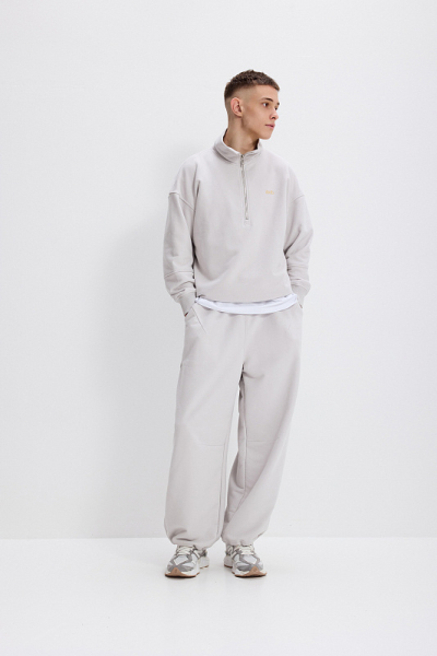 Свитшот из бархатистого хлопка ABDA, цвет: туман, 912601402909 купить онлайн