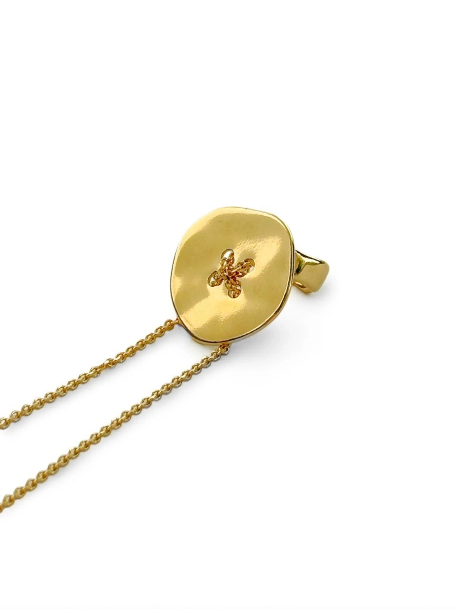 Серебряная серьга-кафф «Пуговица» SBLESKOM, цвет: серебро, 22008 купить онлайн