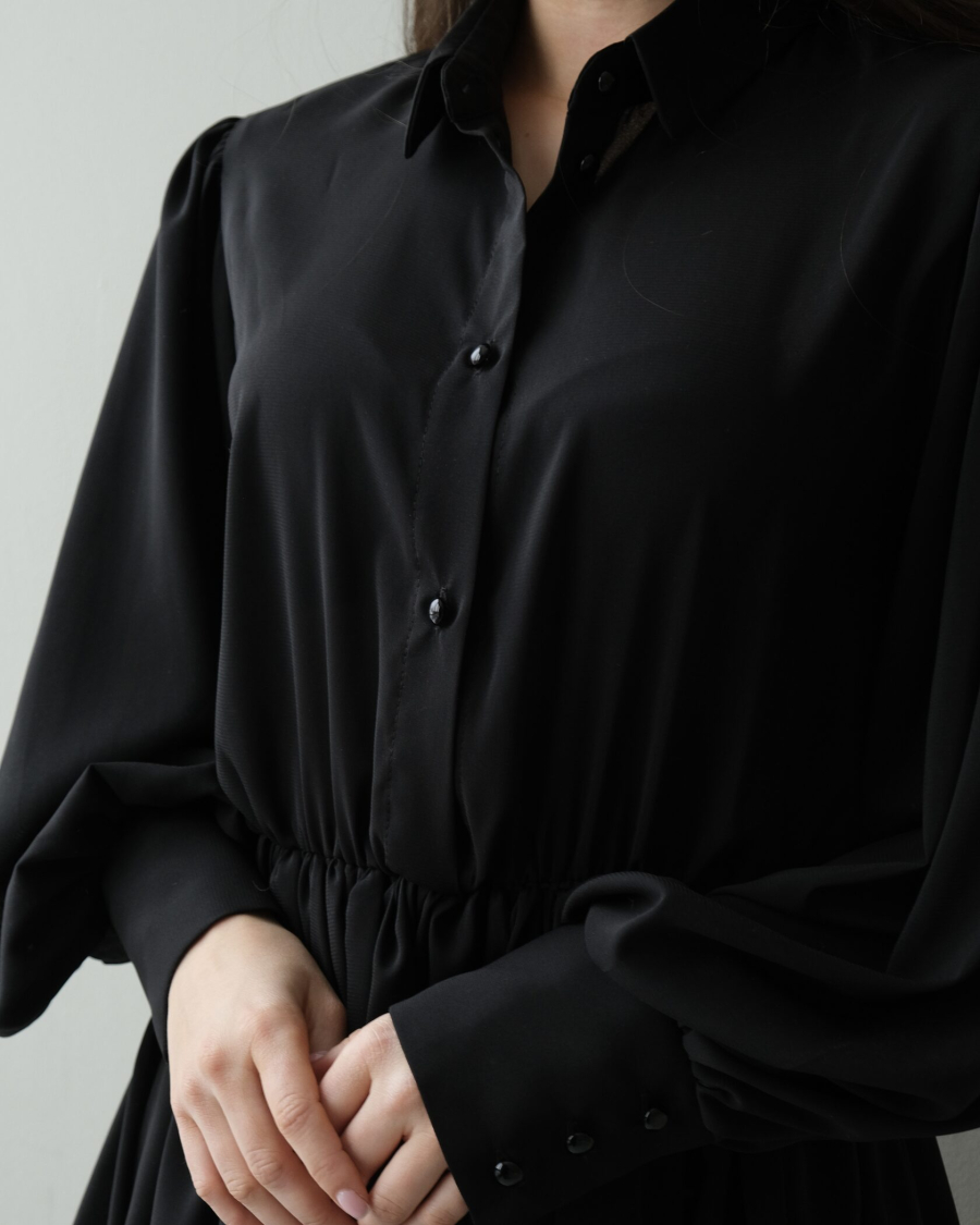 Платье из шифона мини MINI, цвет: Черный, НФ-00000201 купить онлайн