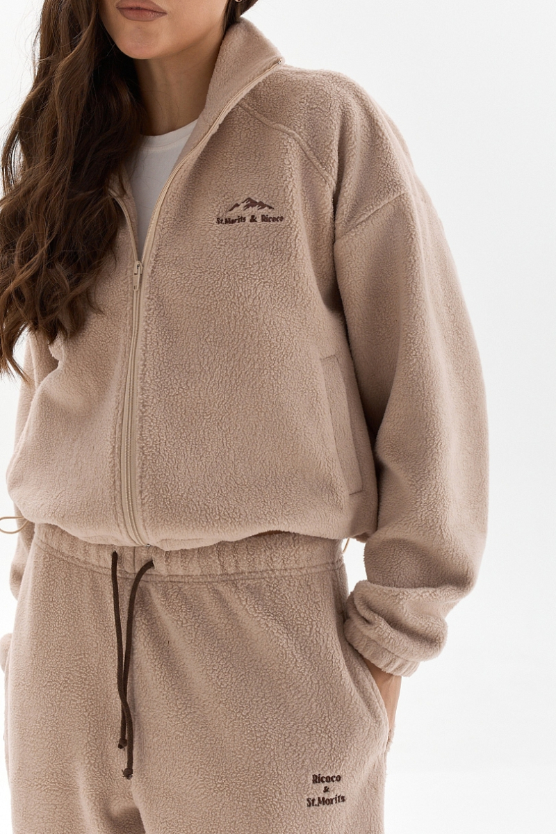 Толстовка из трикотажа teddy Alpine Ricoco, цвет: Серо-бежевый, 7025/1 купить онлайн