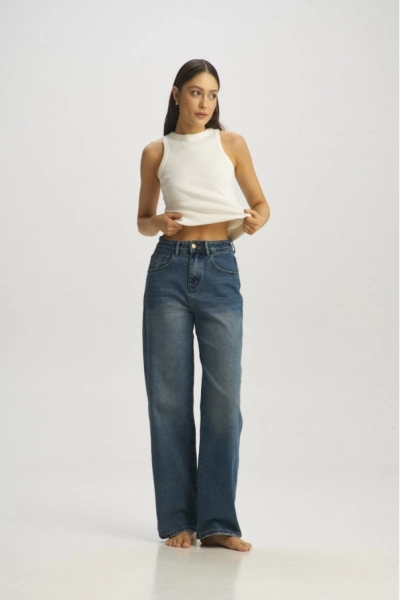 Джинсы BAGGY с потертостями Blue Erist store, цвет: blue, НФ-00000818 со скидкой купить онлайн