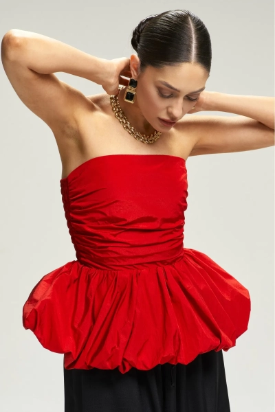 Топ-корсет с баской Red Erist store, цвет: красный, НФ-00002964 купить онлайн