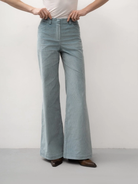 Брюки из вельвета TRES, цвет: голубой, НФ-00002717 купить онлайн