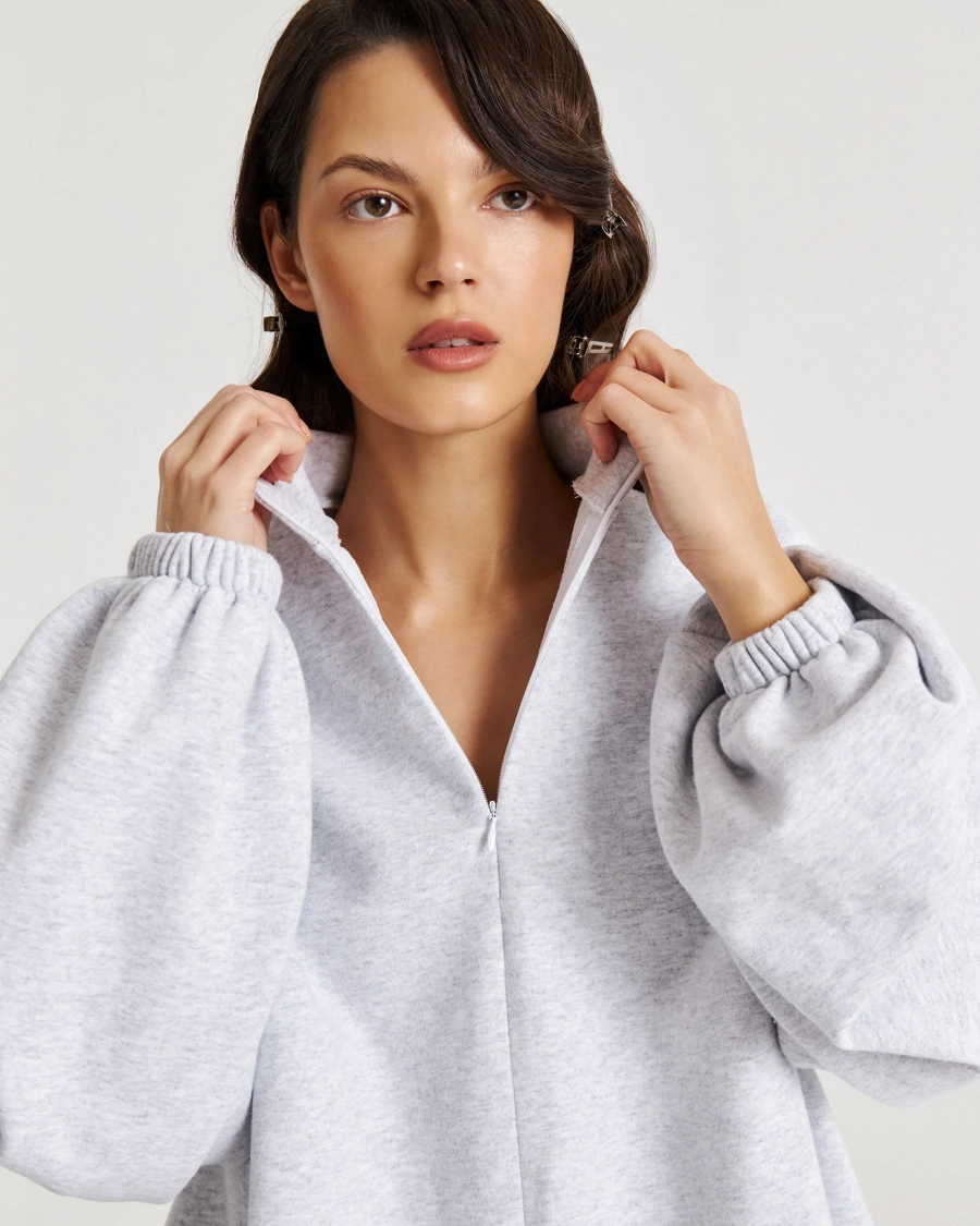 Свитшот баллон на кулиске LIGHT/GRAY Anmuse, цвет: Светло-серый,  купить онлайн