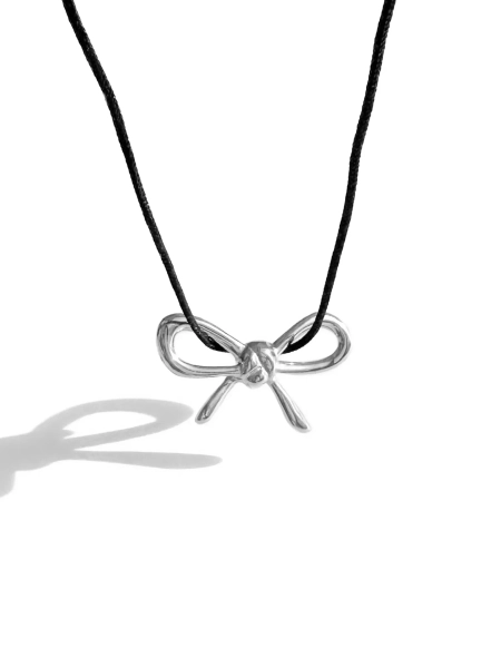 Серебряное колье "Бант"