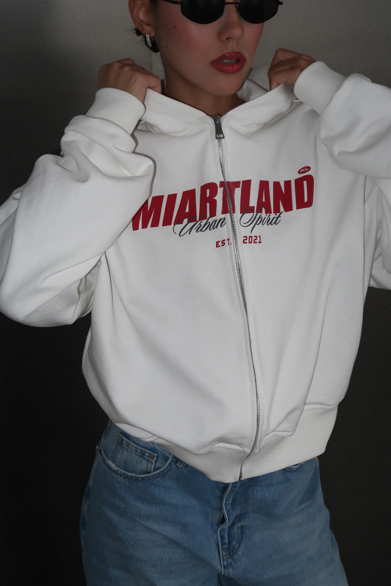 Зип худи "SPIRIT" MIARTLAND, цвет: молочный, НФ-00000817 купить онлайн