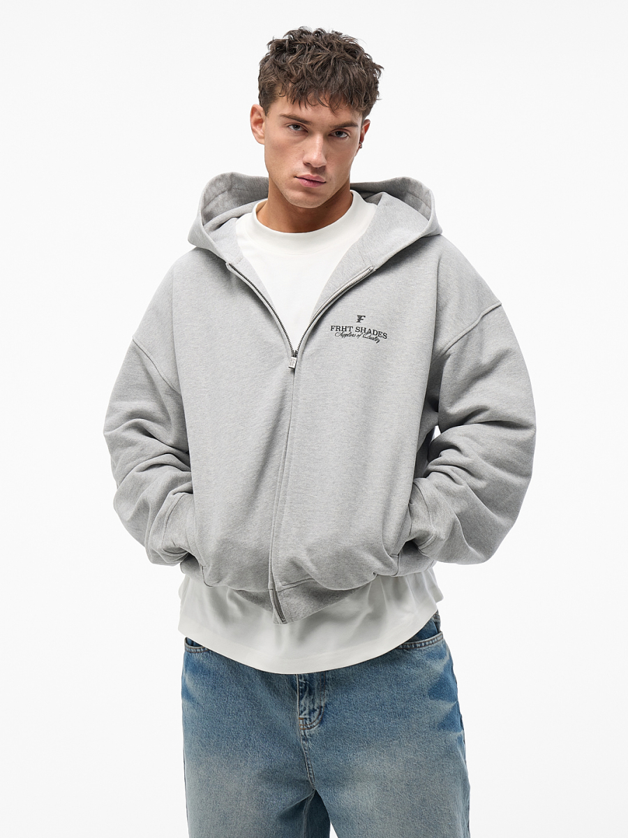 Худи на молнии "Оттенки" FRHT&OUT OF REACH, цвет: меланж, HDZPSHDSMLG купить онлайн