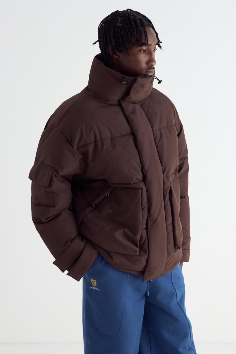 Пуховик Pattern CULT, цвет: коричневый, 73048 купить онлайн