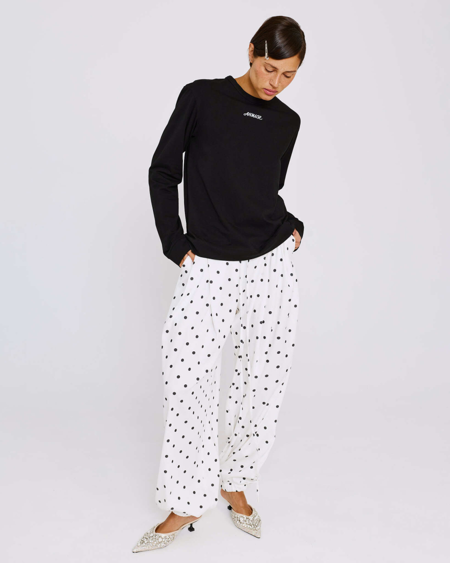 Лонгслив из хлопка Anmuse, цвет: Черный, LSV26SP316-BLC купить онлайн