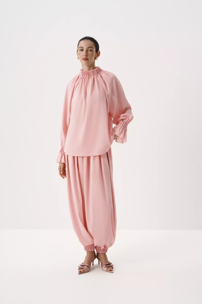 Блуза из шифона Charmstore, цвет: розовый коралл, 102-63361-1009 купить онлайн