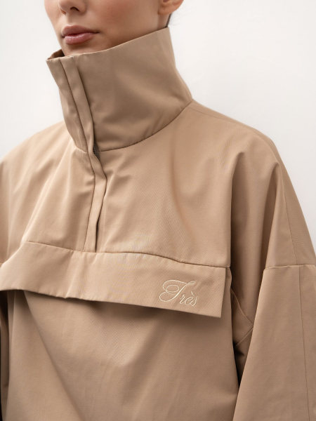 Анорак из хлопка TRES, цвет: бежевый, НФ-00002720 купить онлайн