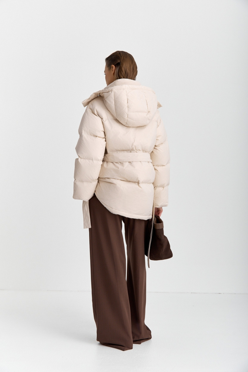Куртка с наполнителем пуха и пера Ricoco, цвет: молочный, 5008/2 купить онлайн