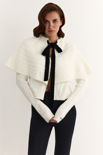 Кардиган с пелериной