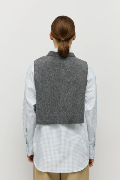 Манишка из смесового кашемира с завязками AROUND, цвет: графит 1611_07C016 купить онлайн