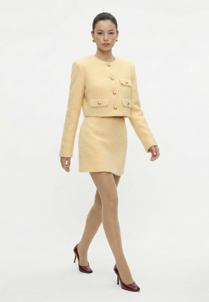 Жакет из фактурного трикотажа REFERT, цвет: Сливочный, 04-4207/1-2511 купить онлайн