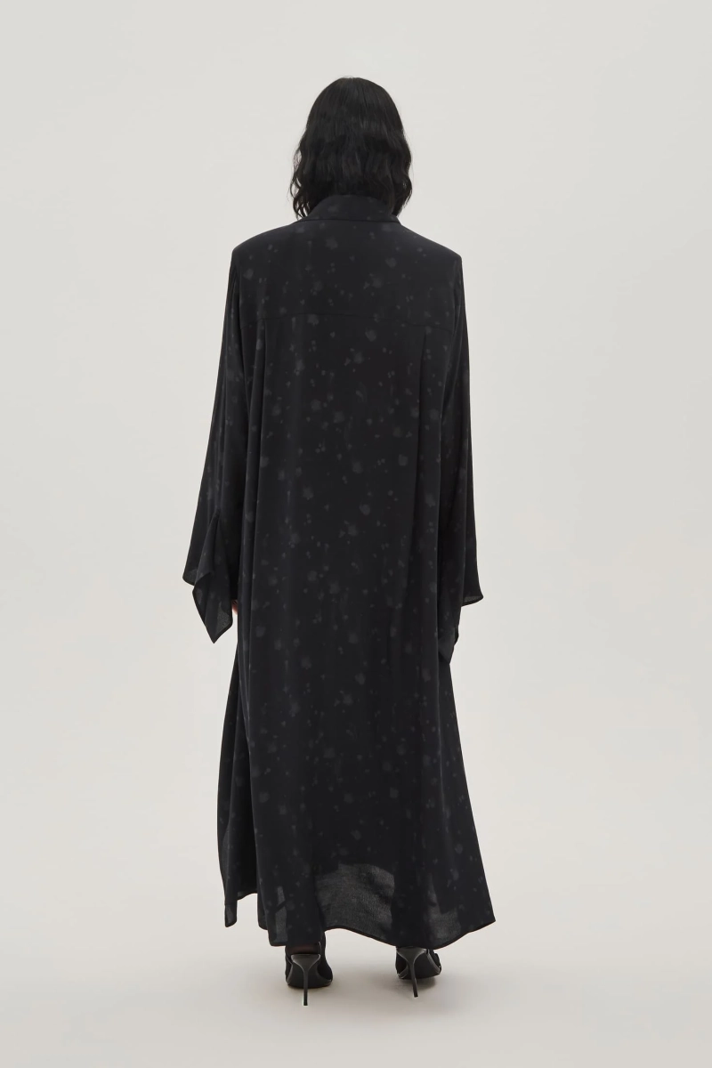 Платье в размытые цветы UNKE, цвет: Черный, 2601D012V_BL купить онлайн