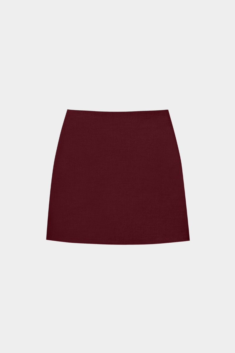 Юбка мини из костюмной ткани