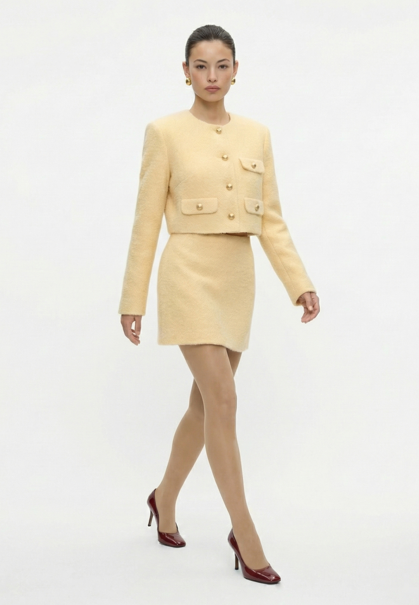 Жакет из фактурного трикотажа REFERT, цвет: Сливочный, 04-4207/1-2511 купить онлайн