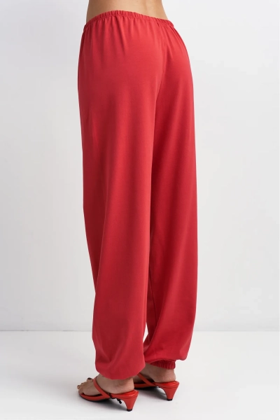 Брюки из кулирки Erist store, цвет: красный,  купить онлайн