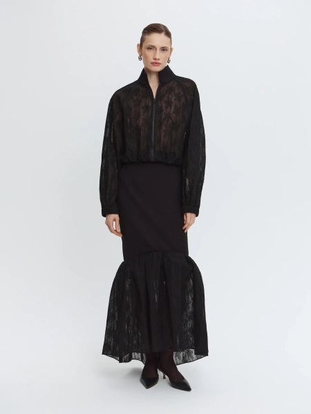 Бомбер из кружева ANNA PEKUN, цвет: Черный, 47.2598.900 купить онлайн