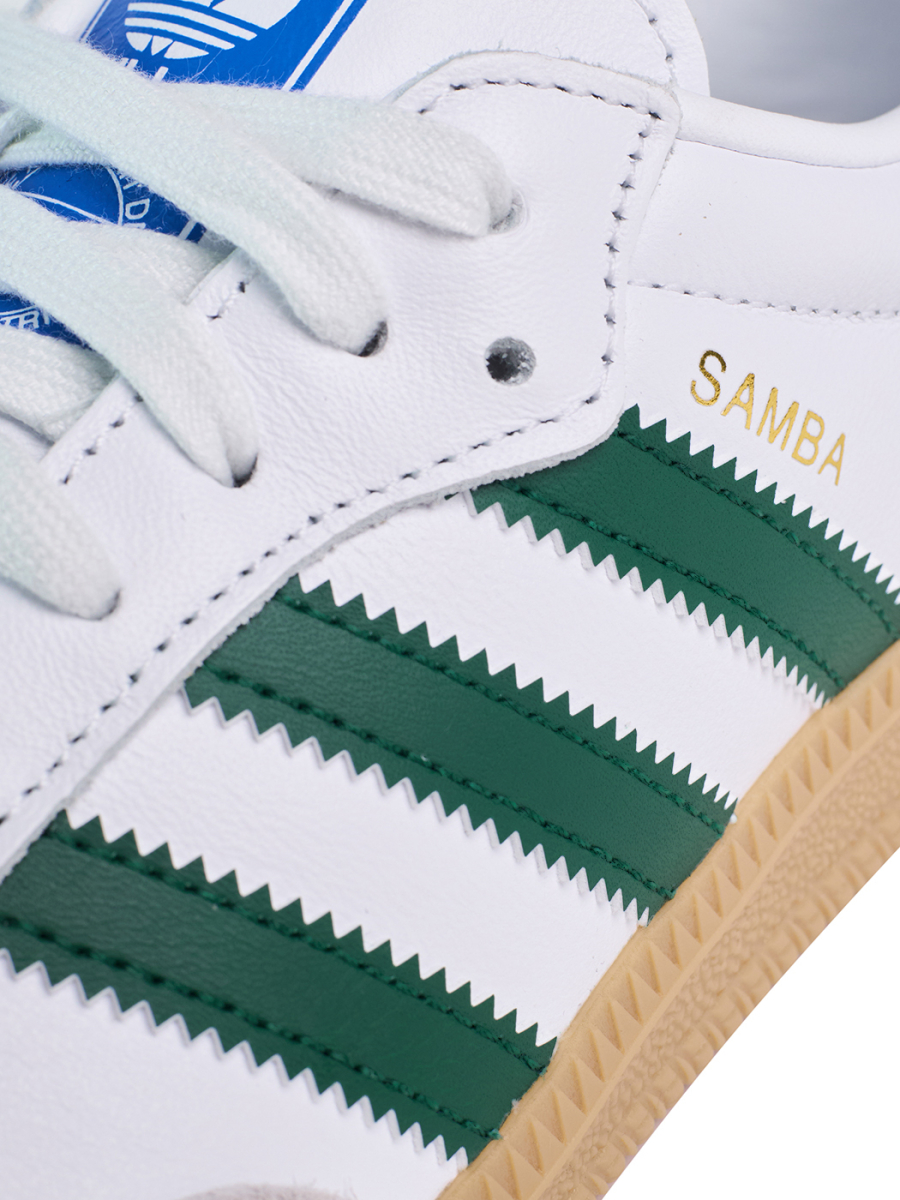 Кроссовки унисекс Adidas Samba OG "Collegiate Green" NKDADDYS SNEAKERS, цвет: белый, IE3437 со скидкой купить онлайн