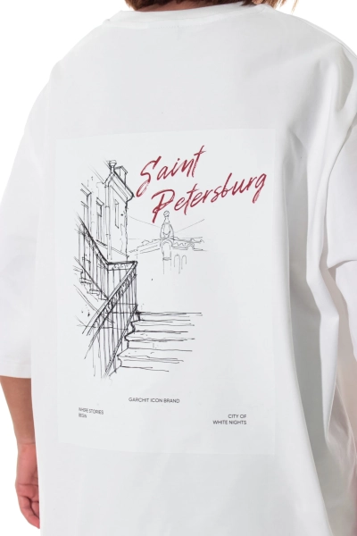 Футболка с принтом города Sp GARCHIT, цвет: белый, GARFutbCitySp купить онлайн