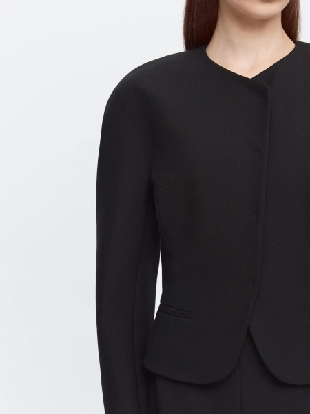 Жакет О-силуэта ANNA PEKUN, цвет: Черный,  купить онлайн